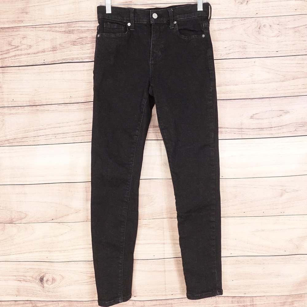 Banana Republic Skinny Fit Jeans Womens 27/4 Black Charcoal Stretch 28x28